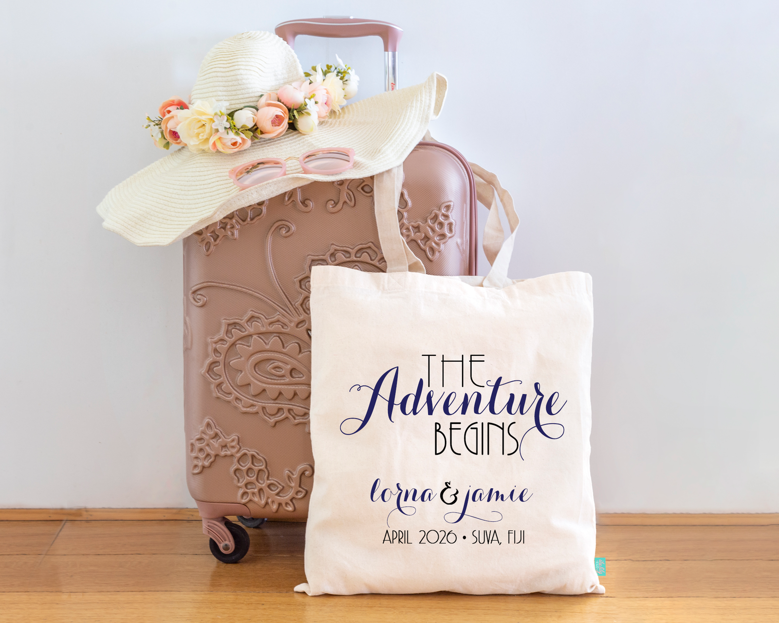 Personalized Wedding Welcome Tote Bag | The Adventure Begins