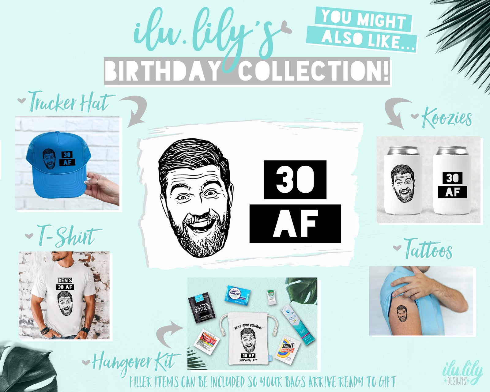 Custom Caricature Hat – Birthday Party Hats | Adjustable Snapback Trucker Hat