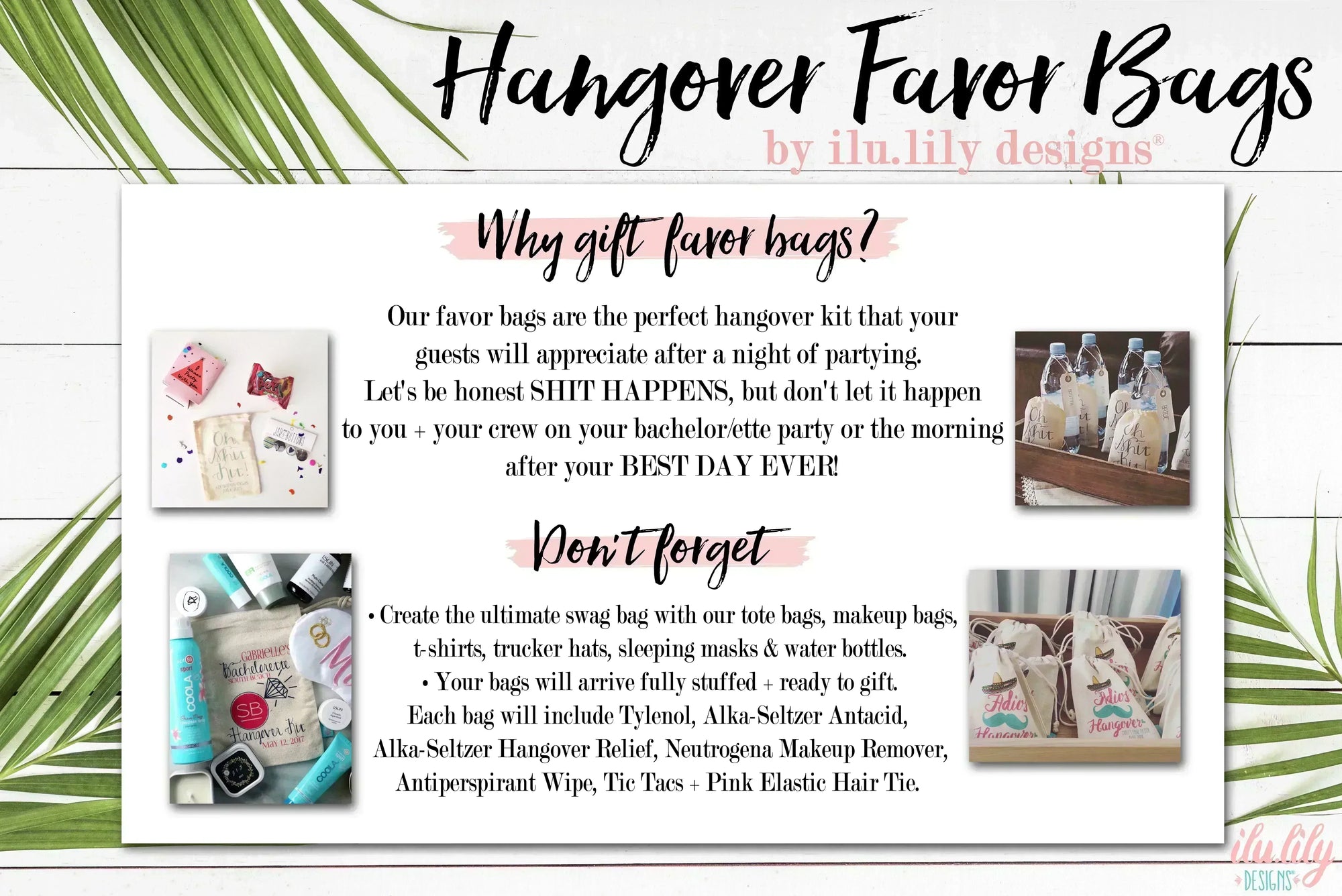 Bachelorette Party Hangover Survival Kit with Supplies | Come on Babe Lets Recover