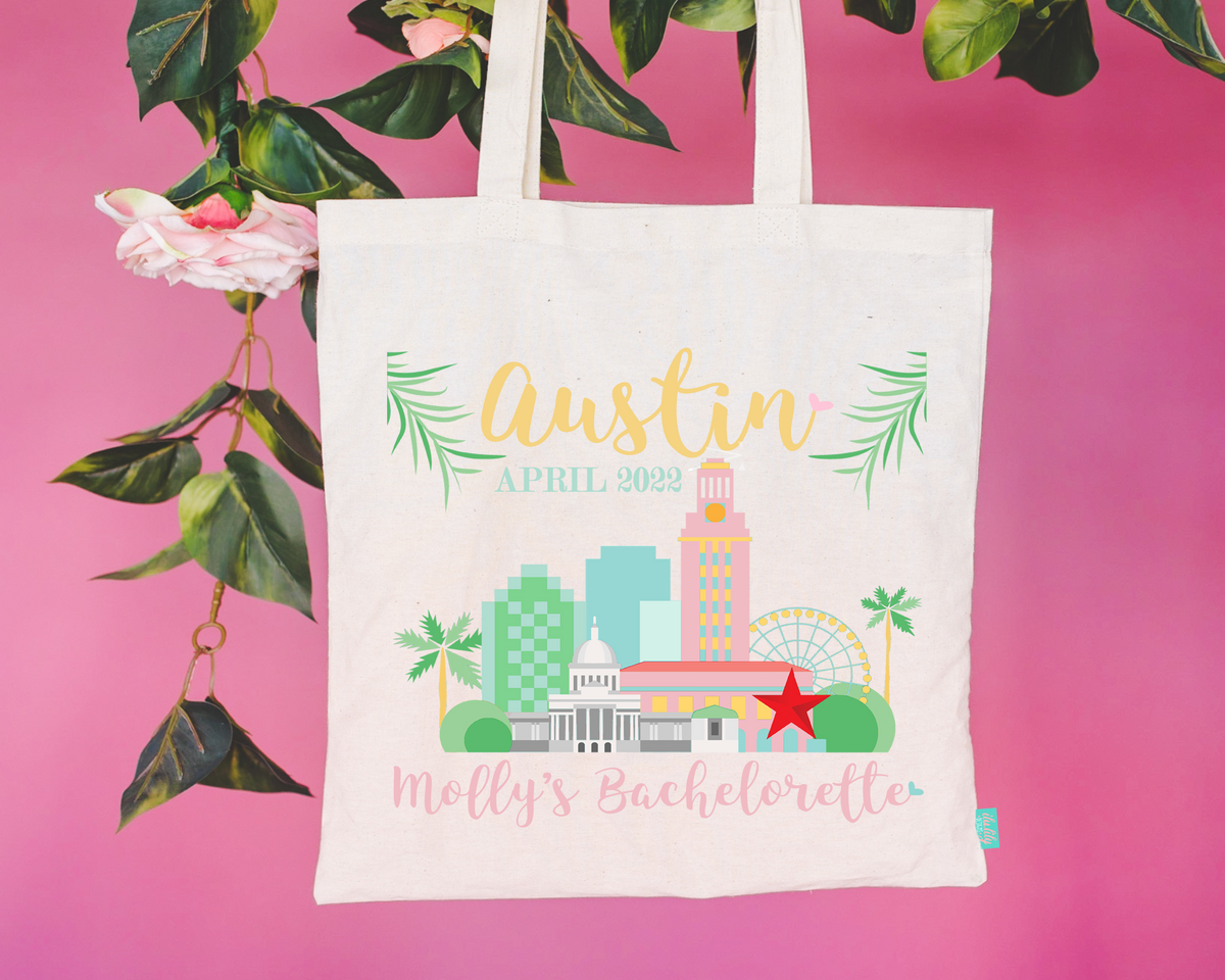 Bachelorette Party Tote Bags | Austin Bachelorette | Austin, Texas