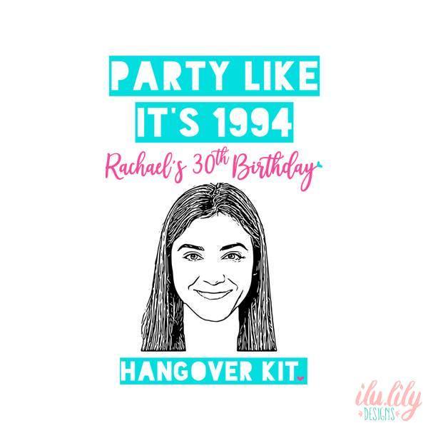 Custom Photo Hangover Kit - Personalized Caricature Birthday Party Favor Bags