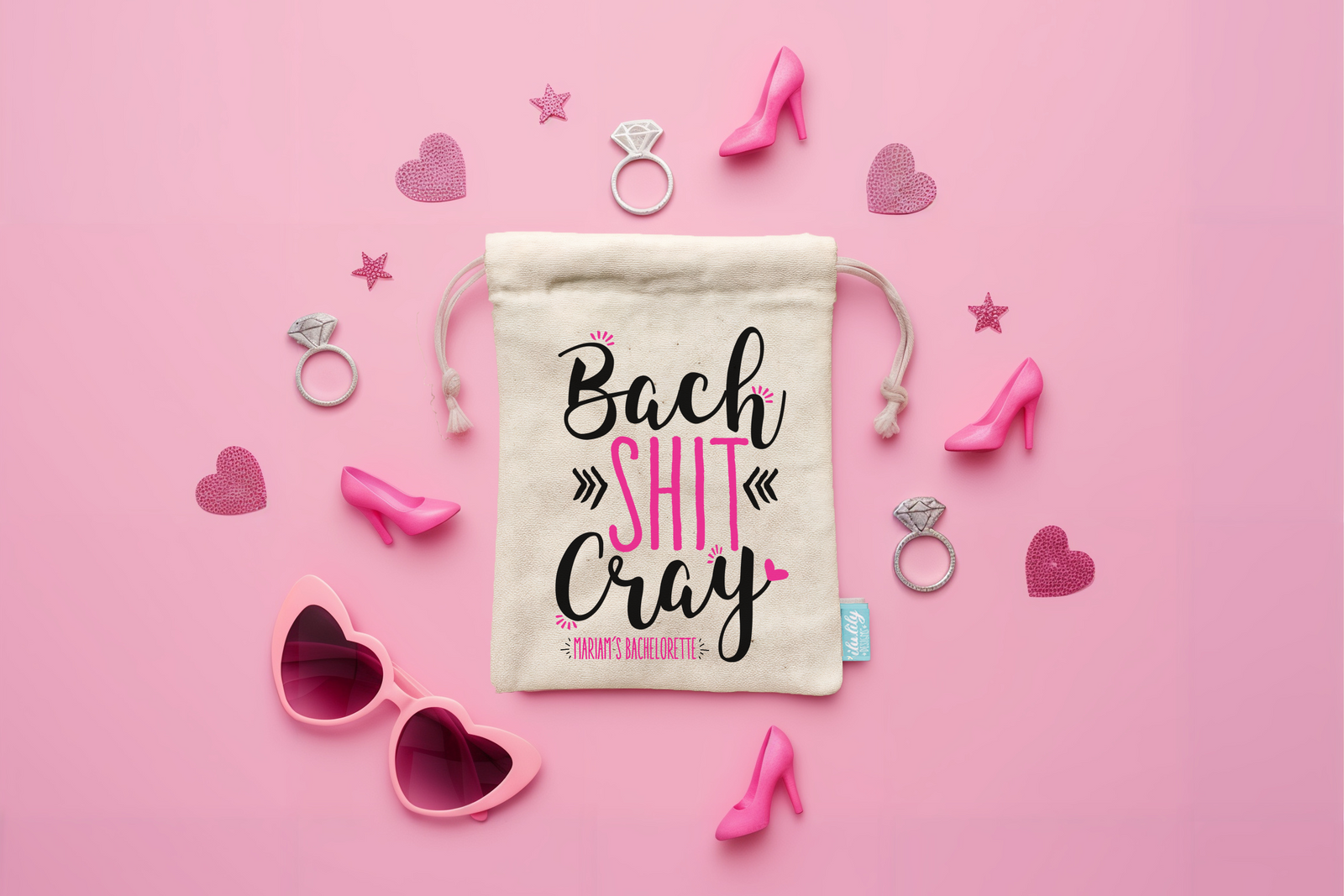 Personalized Party Favor Bag for Bachelorette Parties by Ilu.Lily