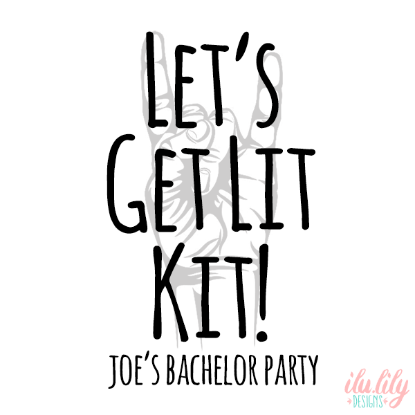 Bachelor Party Favor Bag | Oh Shit Kit | Let's Get Lit
