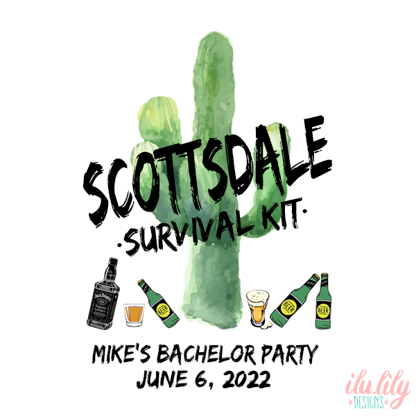 Bachelor Party Hangover Kit Favor Bags | Scottsdale Bachelor Party Favor | Scottsdale, Arizona