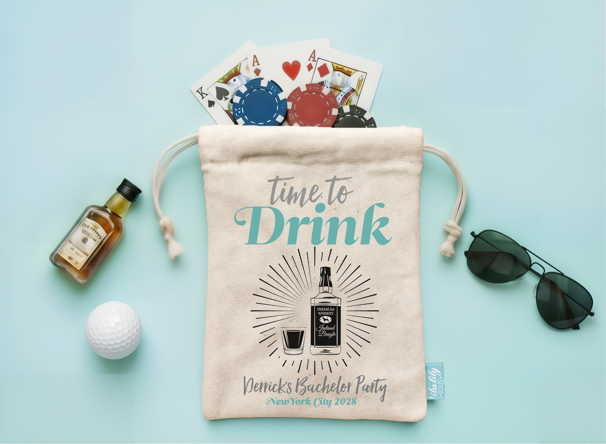 Personalized Party Favor Bag for Bachelor Parties - ilulily designs