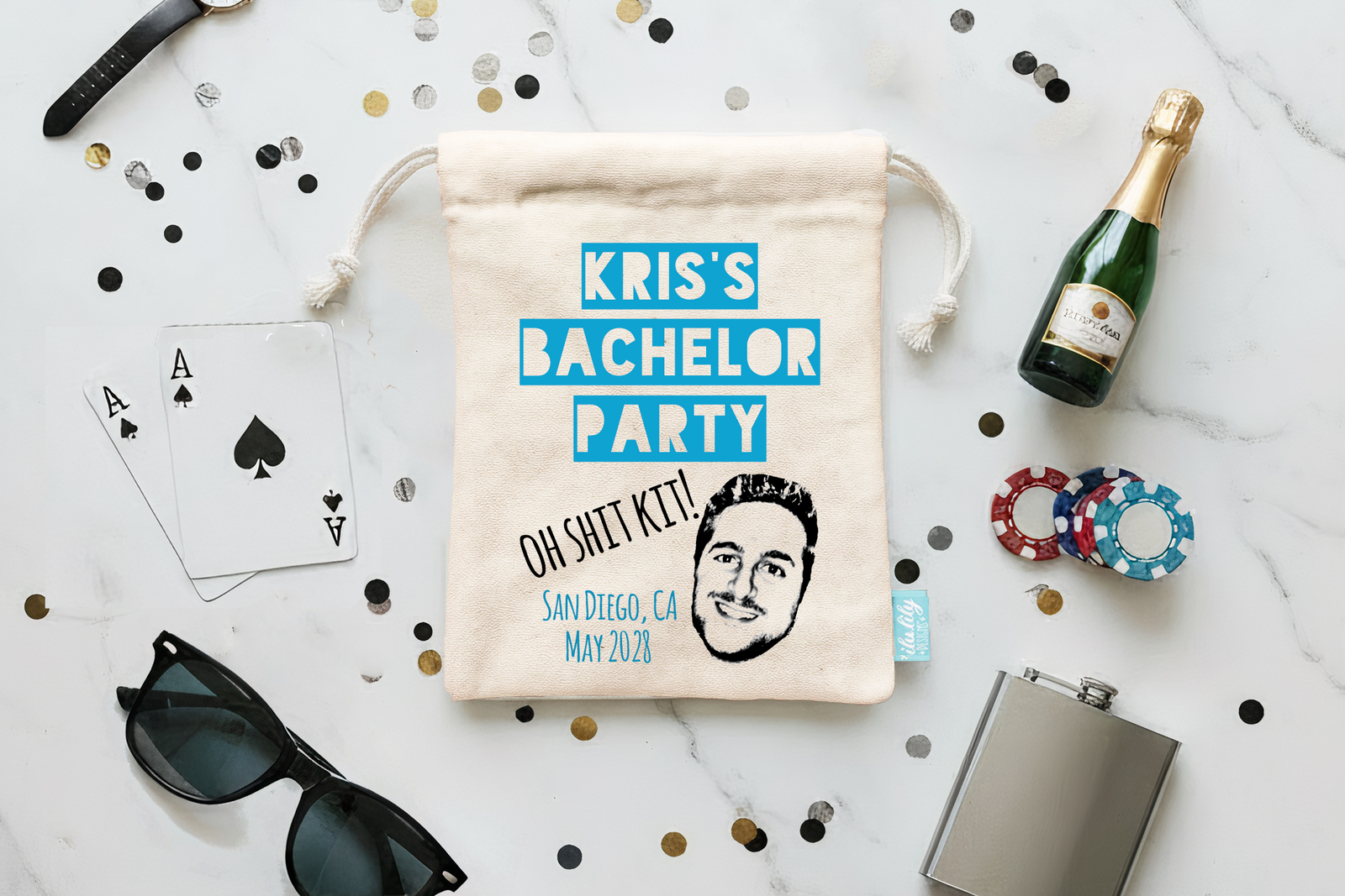 Bachelor Party Hangover Recovery Kit | Groomsmen Favors | Custom Photo Oh Shit Kit