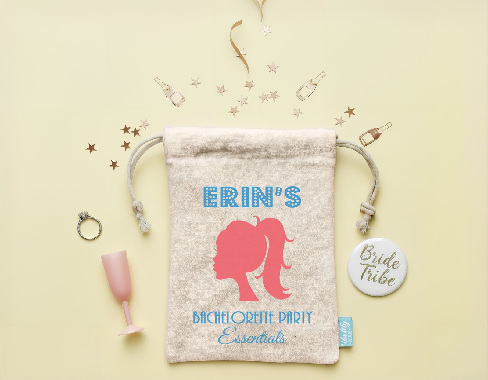 Personalized Party Favor Bag for Bachelorette Parties by Ilu.Lily