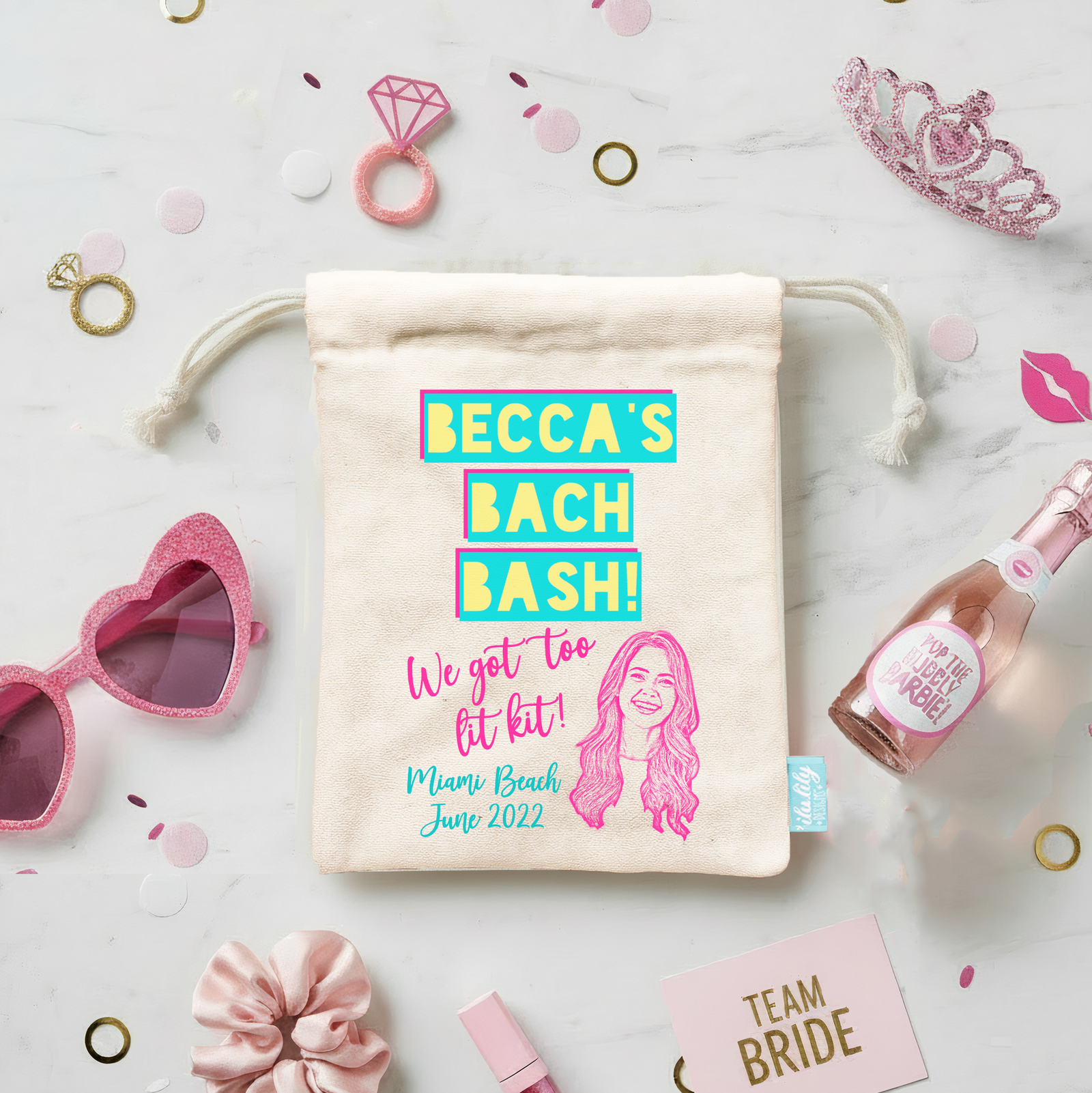 Bachelorette Party Favor Bag | We Got Lit Kit | Custom Photo