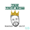 Bachelor Party Shirt | Custom Crown Photo Bachelor Party Grey T-Shirt