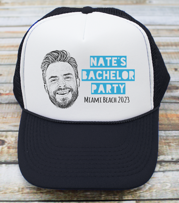 Bachelor Party Trucker Hat | Custom Bachelor Party Photo Hat