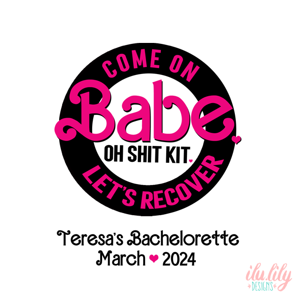 Barbie Personalized Party Favor Bag for Bachelorette Parties by Ilu.Lily