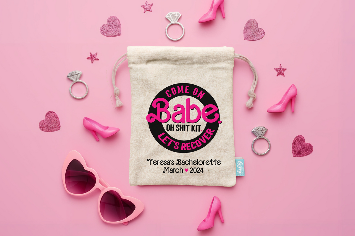 Barbie Personalized Party Favor Bag for Bachelorette Parties by Ilu.Lily