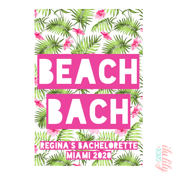 Bachelorette Party Hangover Kit | Beach Bachelorette Favor Bag | Beach Bach Floral