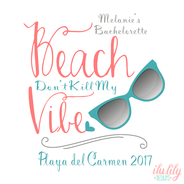 Beach Personalized Canvas Tote Bag for Bachelorette Parties by Ilu.Lily