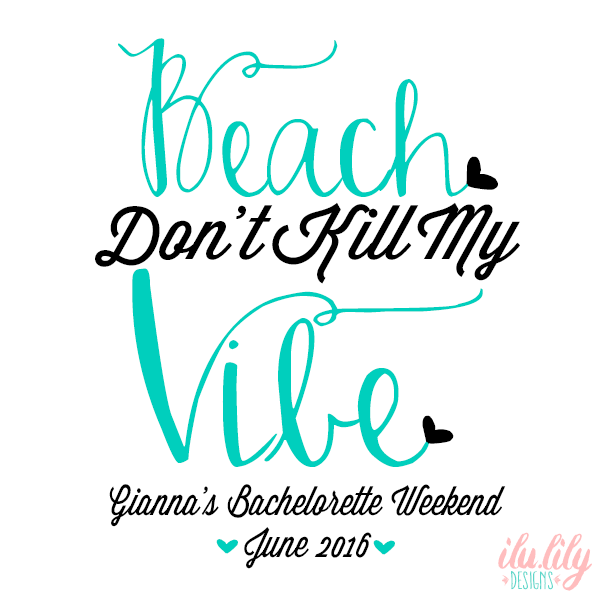Beach Personalized Canvas Tote Bag for Bachelorette Parties by Ilu.Lily