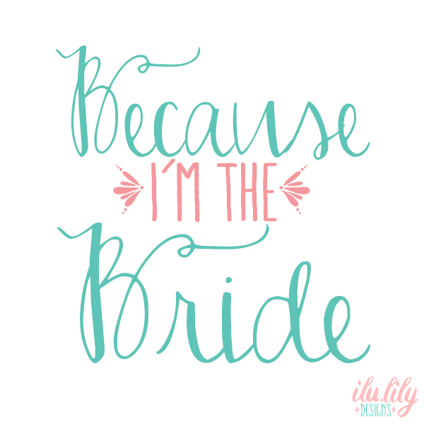 Personalized Canvas Tote Bag for Brides by Ilu.Lily