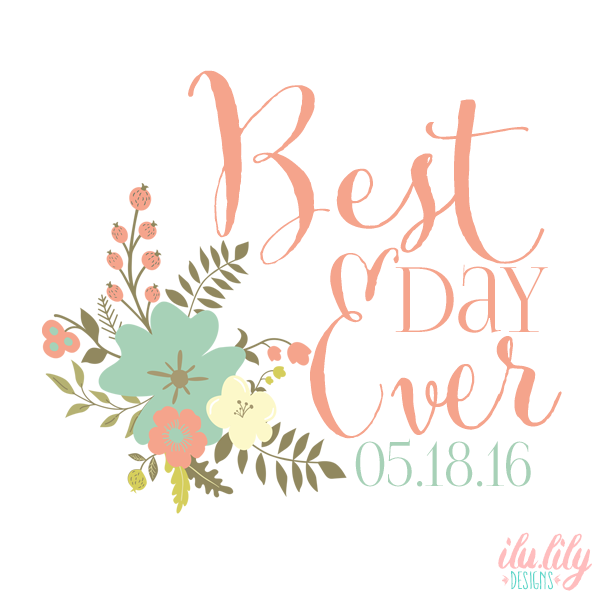 Personalized Canvas Tote Bag for Weddings by Ilu.Lily