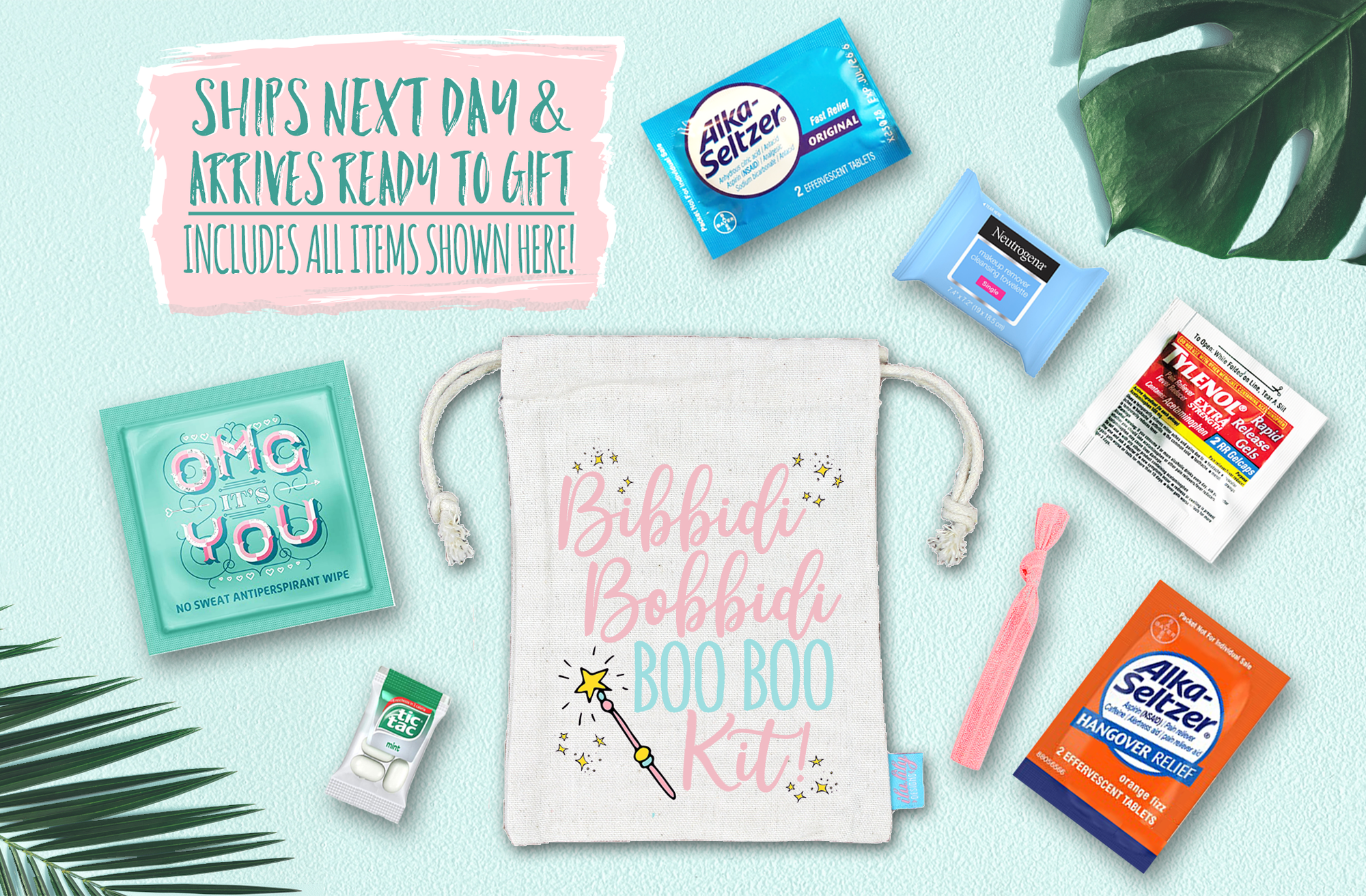 Bachelorette Party Hangover Survival Kit with Supplies | Bibbidi Bobbidi Disney Oh Shit Kit
