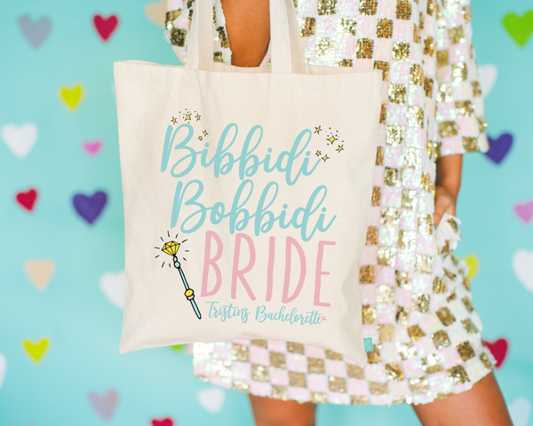 Custom Bride Bag, Personalized Bride or Bridal Party Tote Bag - Navy |  Stitch N Stick Boutique