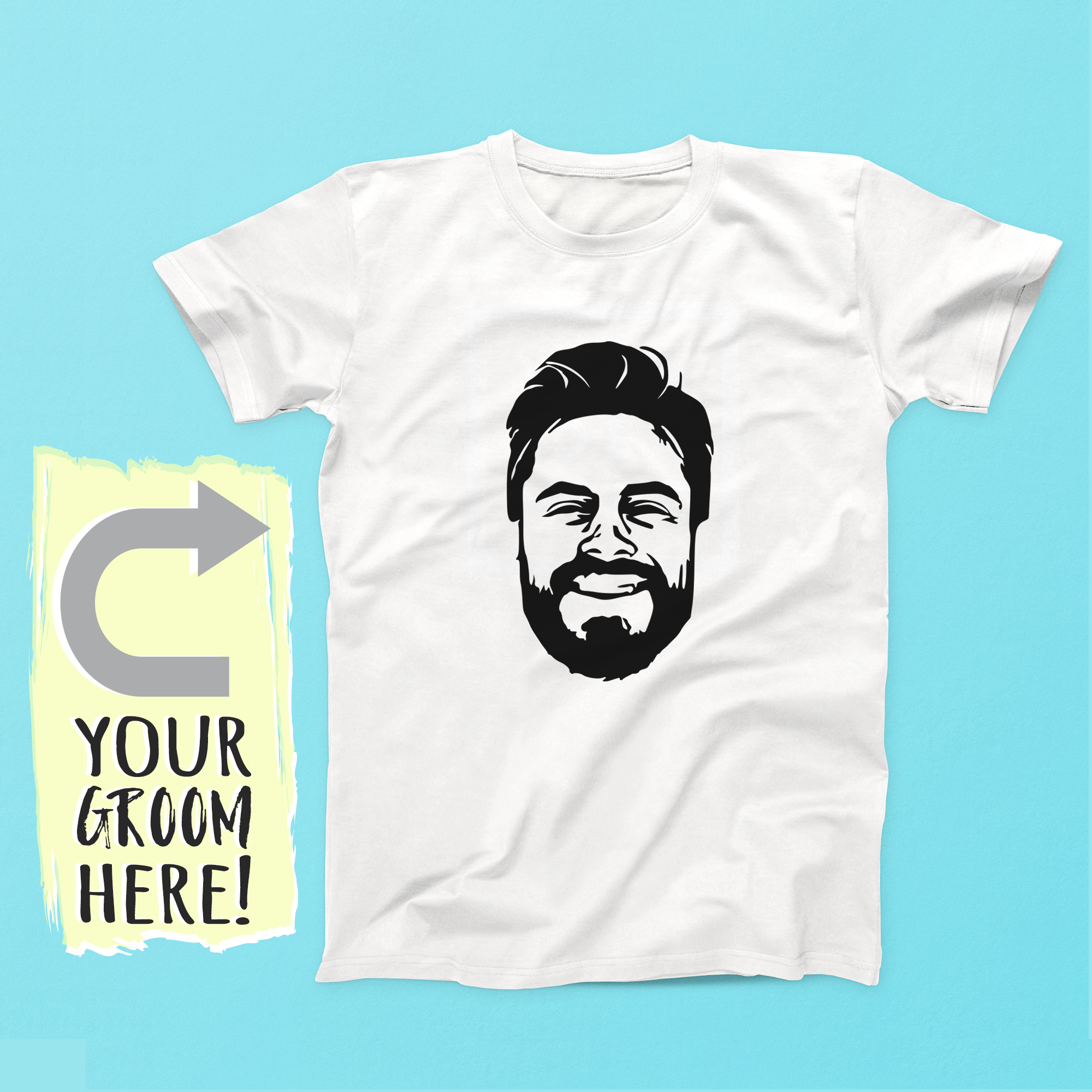 Bachelor Party Shirt | Custom AI Sketched Cartoon Photo Bachelor Party T-Shirt