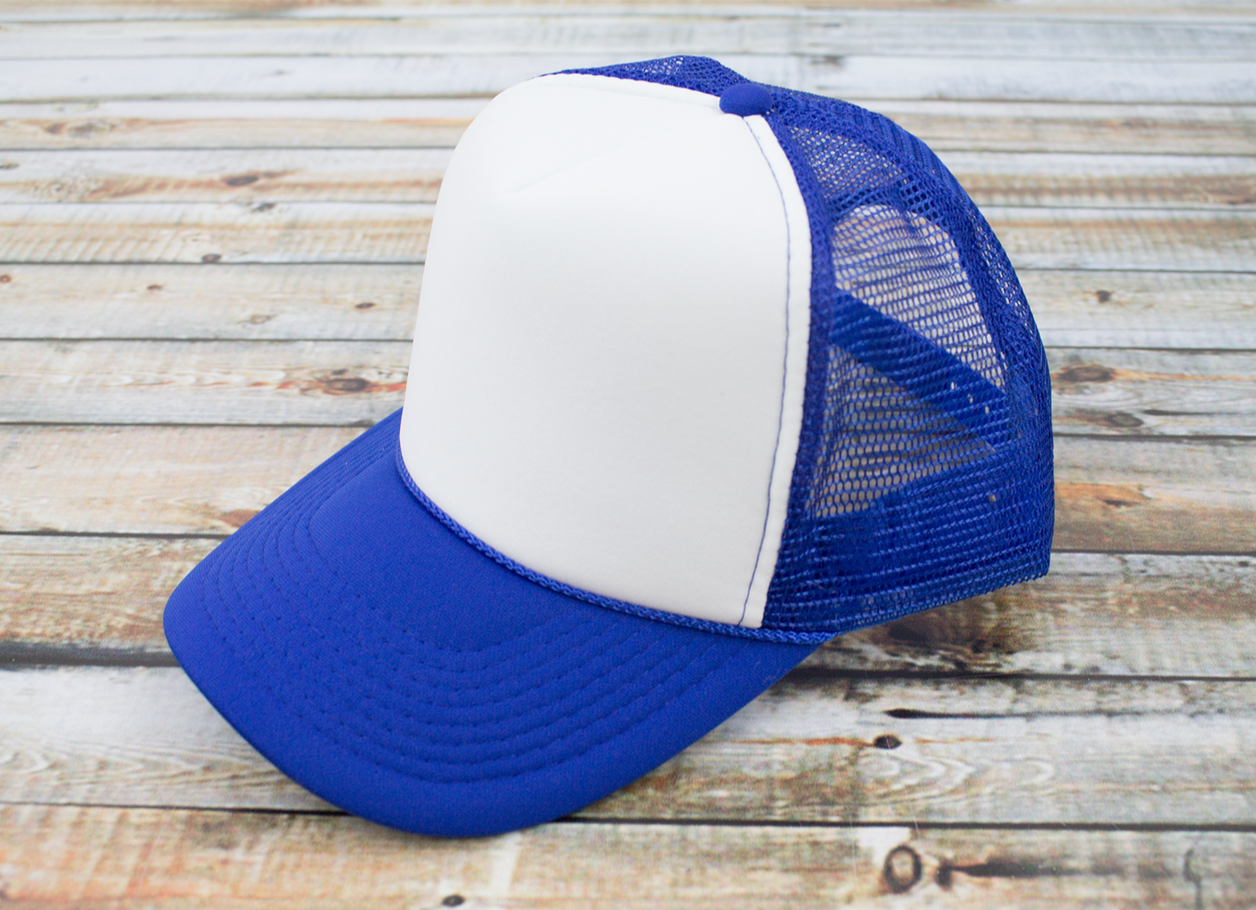 Custom Blue Bachelor Party Trucker Hat | Custom Bachelor Party Hats with Photo