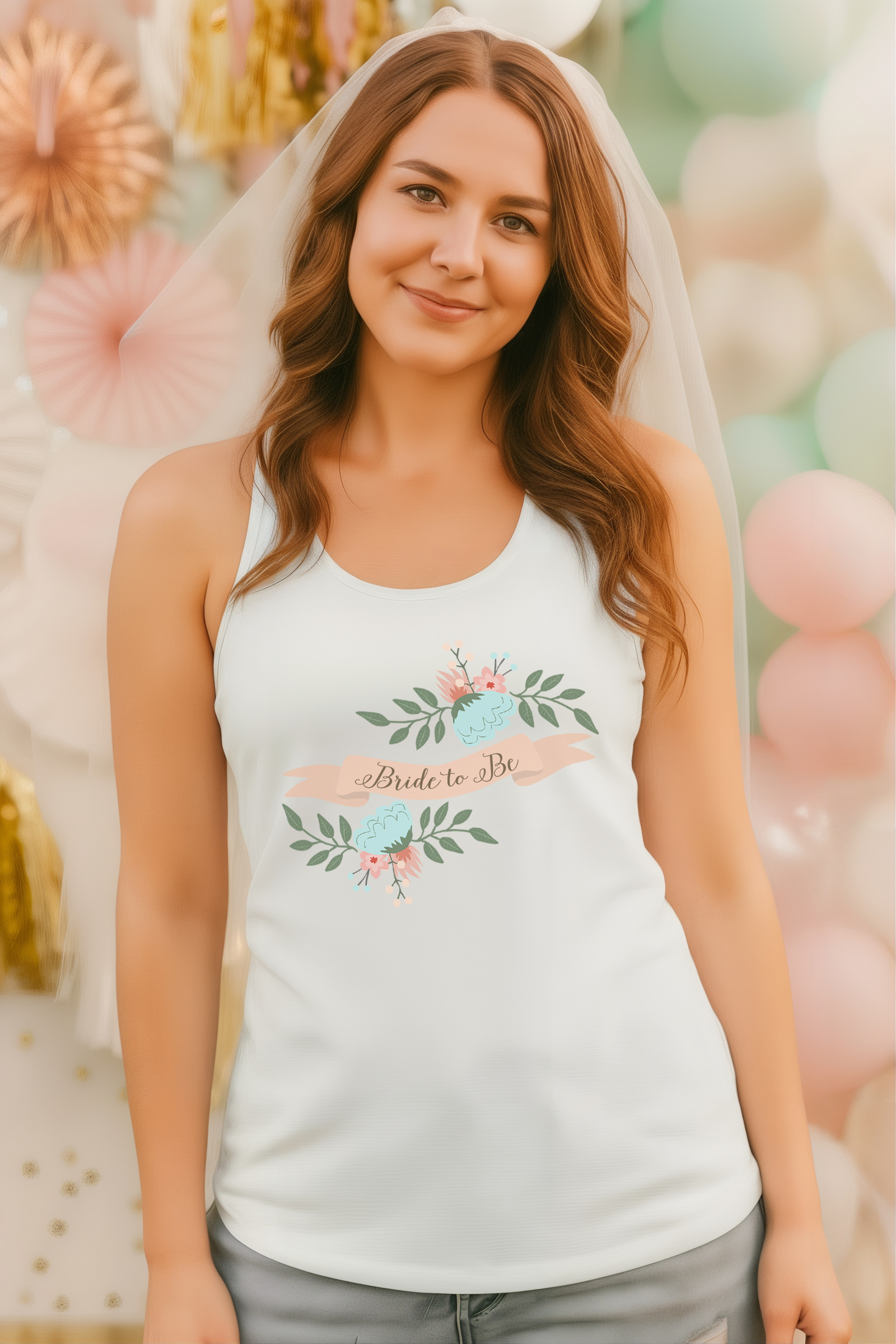 Bride to Be T-Shirt | Floral Banner