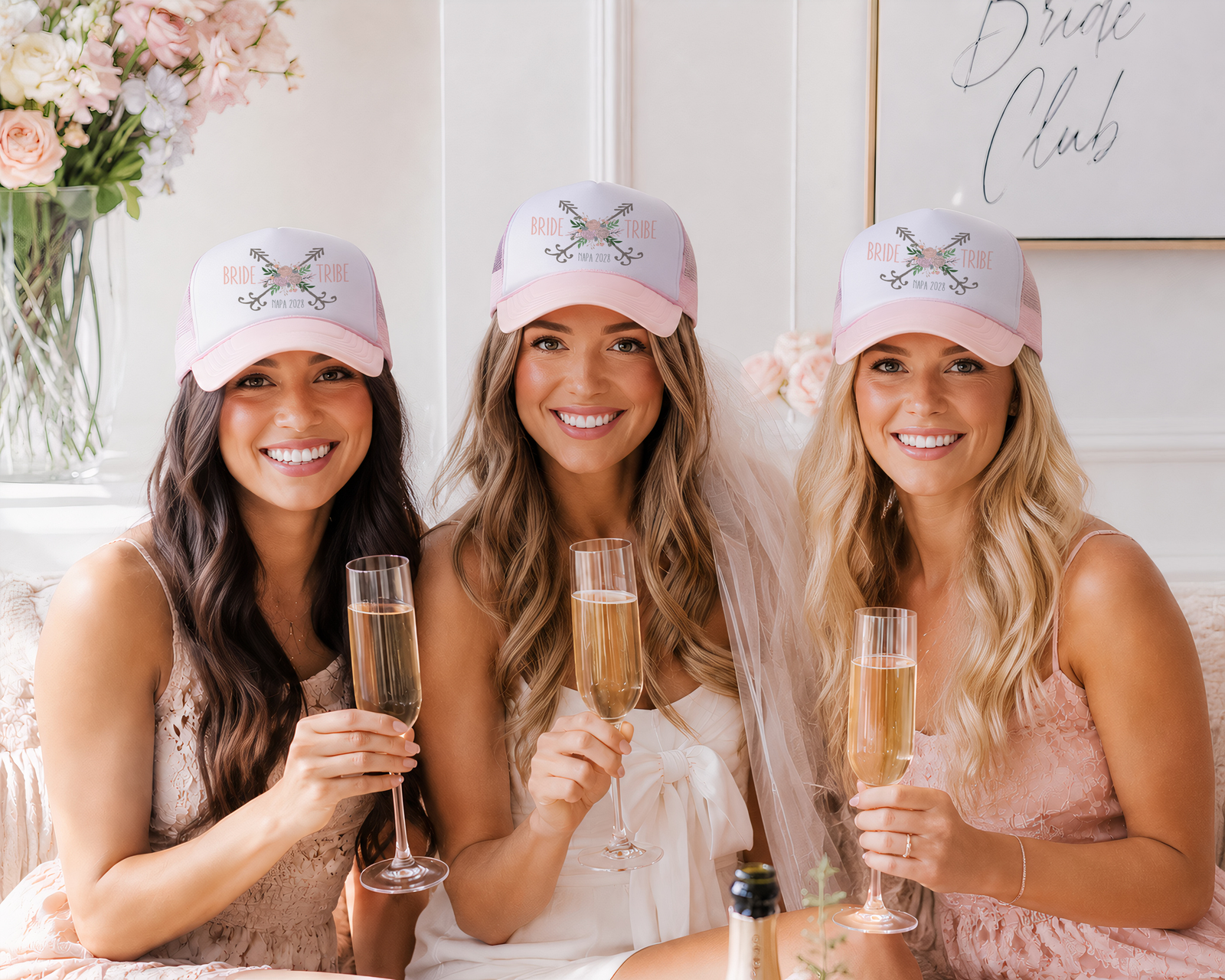 Bachelorette Party Trucker Hats | Personalized Trucker Hat | Bride Tribe