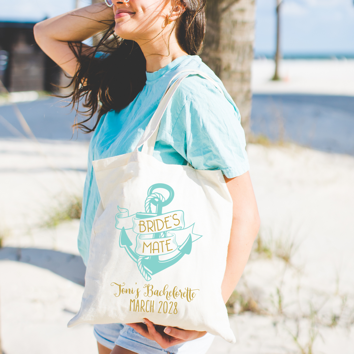Cruise Personalized Canvas Tote Bag for Bachelorette Parties by Ilu.Lily