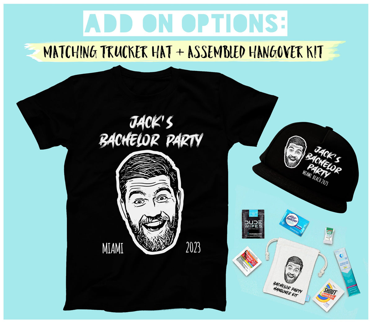 Custom Bachelor Party Shirt - 100% Cotton Groomsmen Tee | Personalized Party Shirt