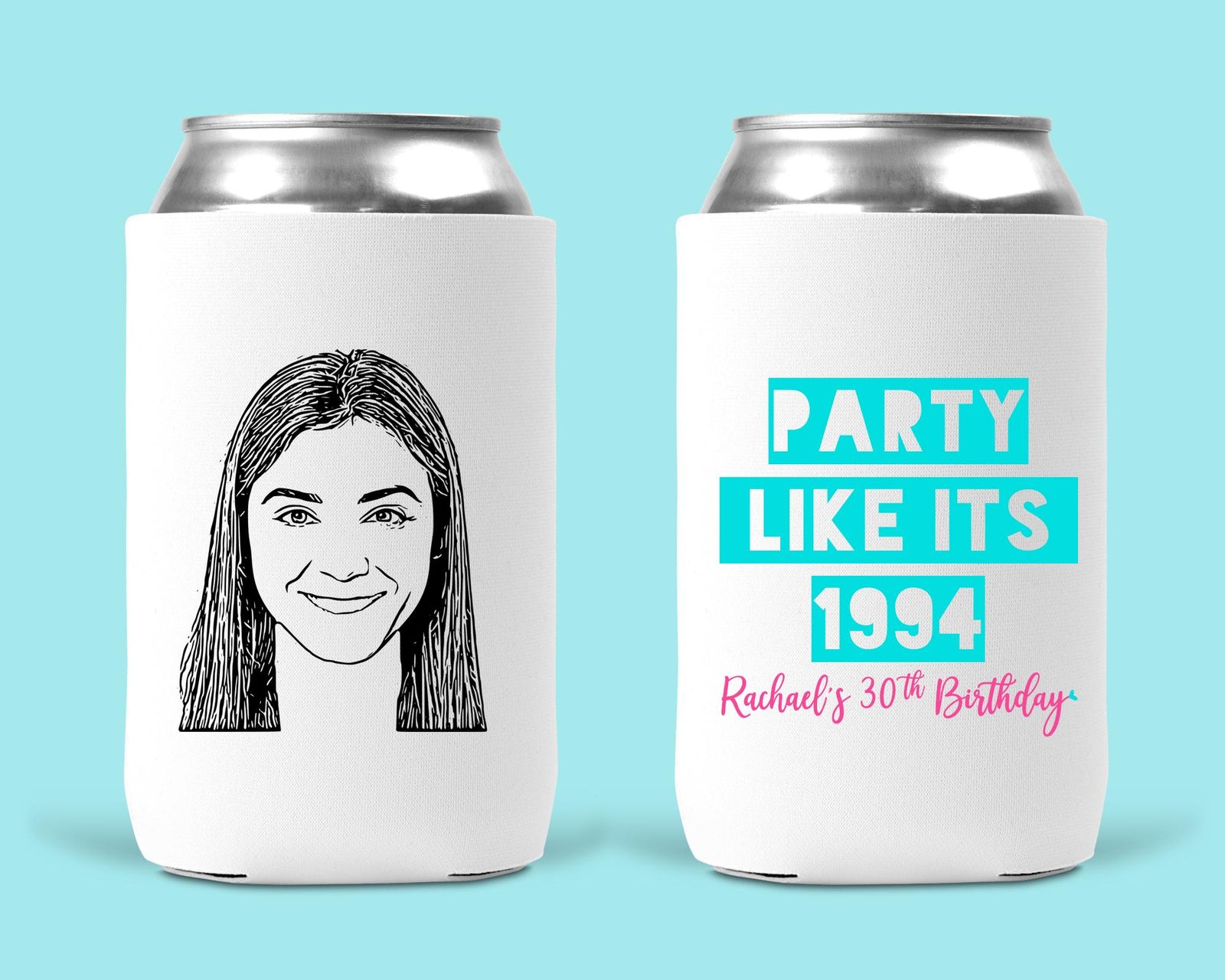 Custom Birthday Koozie – Personalized Drink Holder | Party Can Cooler | Funny Milestone Favor