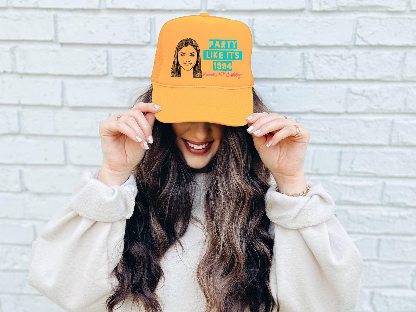 Custom Caricature Hat - Personalized Birthday Party Favor | Adjustable Snapback Trucker Hat