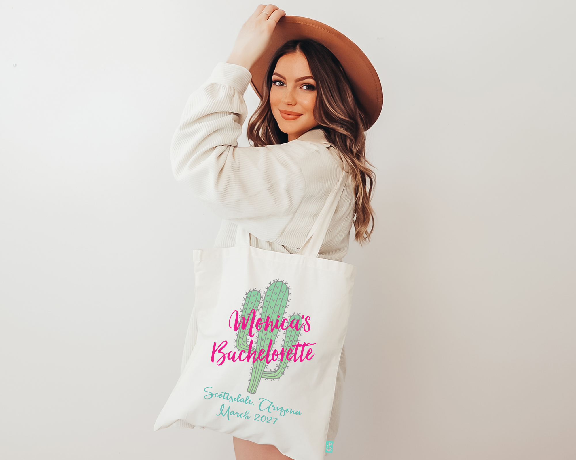 Bachelorette Party Tote Bags | Cactus Theme Bachelorette | Scottsdale, AZ