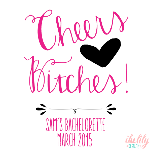 Personalized Party Favor Bag for Bachelorette Parties by Ilu.Lily