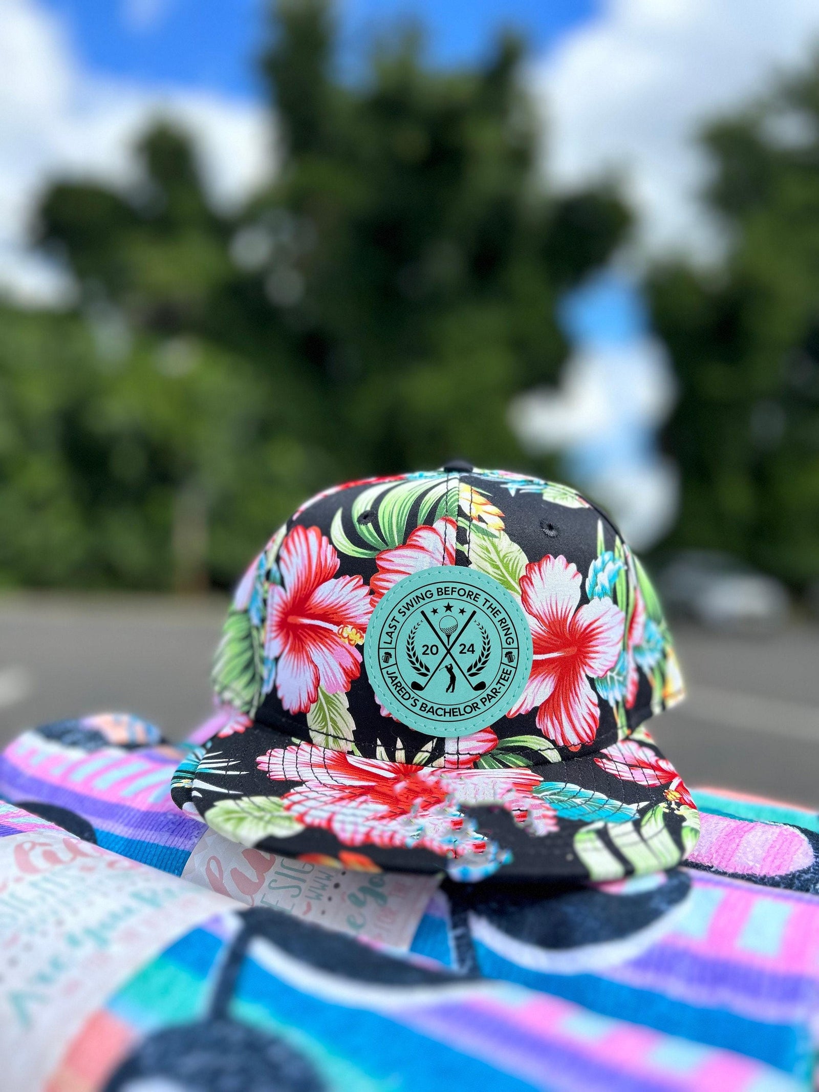 Bachelor Party Hat - Custom Groomsmen Hats With Personalized Leather Patch