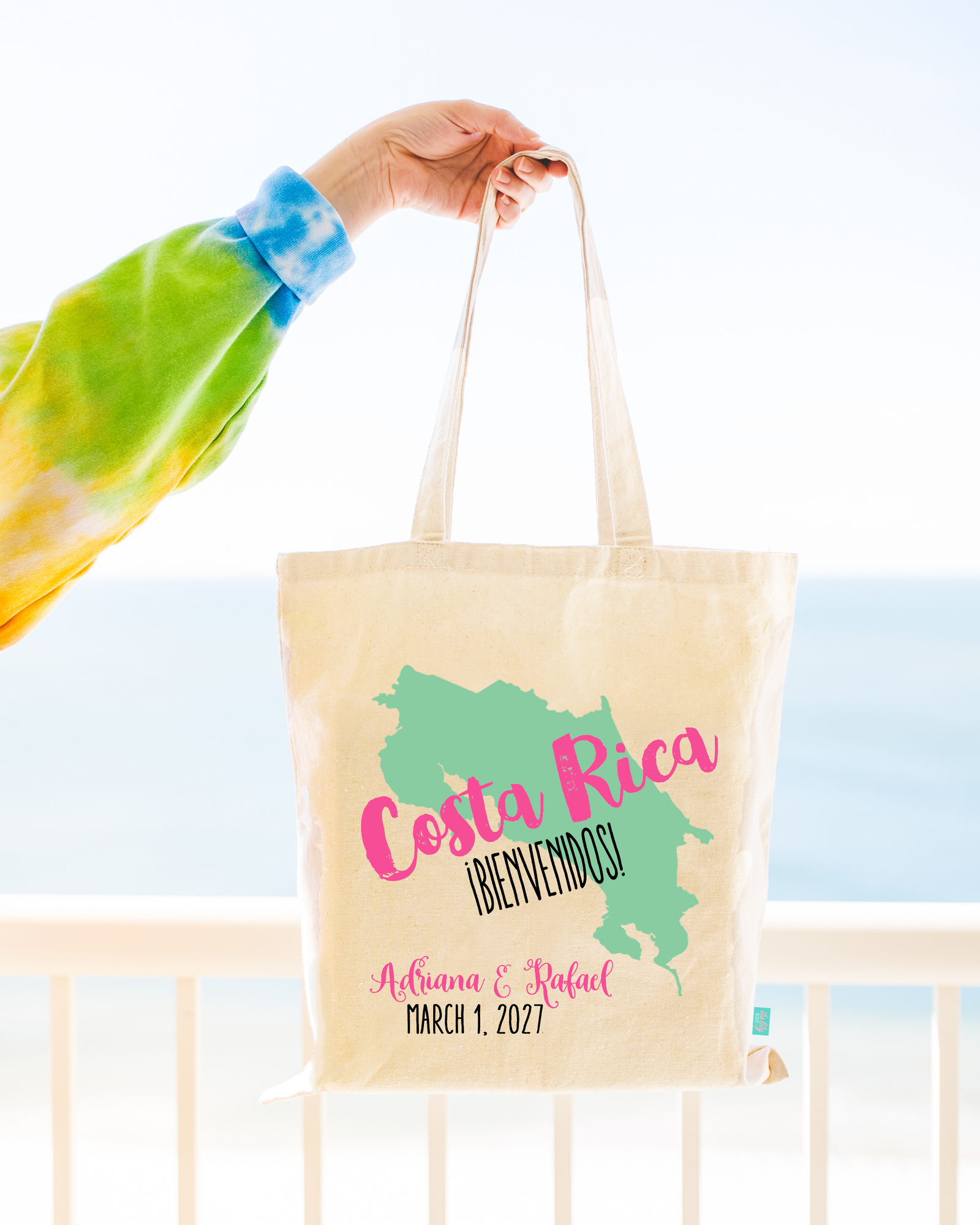 Destination Wedding Tote Bag | Destination Map Bold