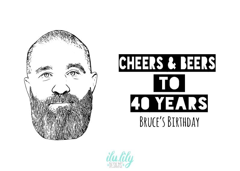 Custom Birthday Koozie - Personalized Can Cooler | Party Can Cozy with Custom Caricature