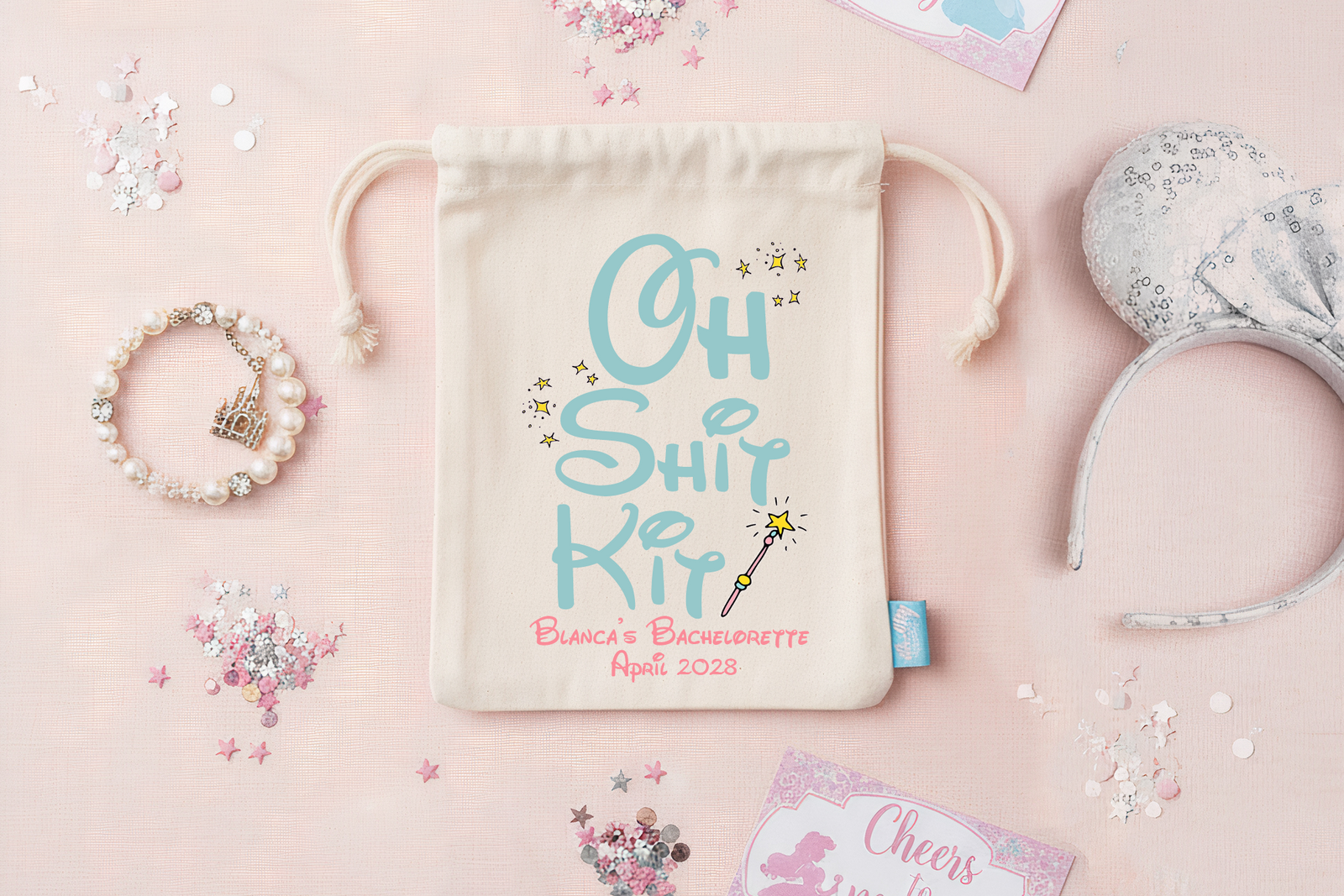Bachelorette Party Favor Bag | Disney Bachelorette Oh Shit Kit |