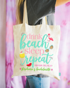 Bachelorette Party Tote Bags | Bachelorette Party Favors | Drink Beach Sleep Repeat
