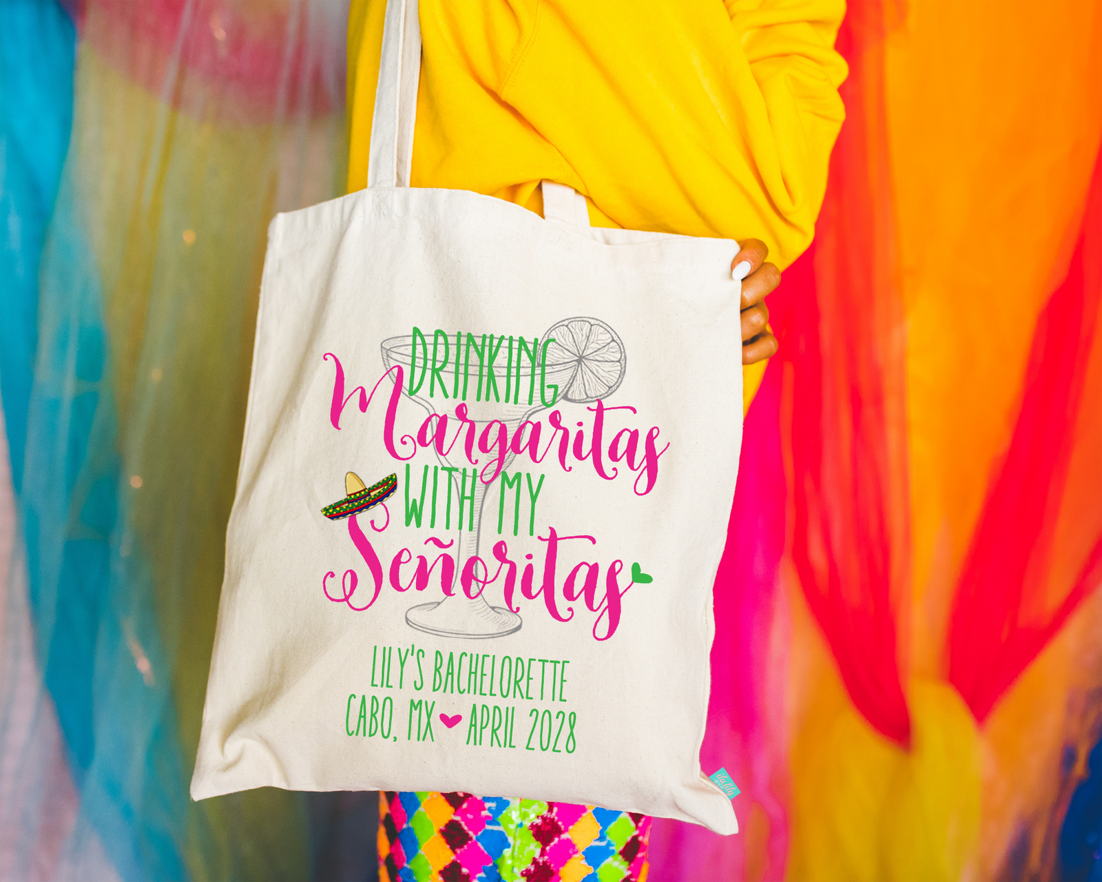 Bachelorette Party Tote Bags | Mexico Bachelorette | Drinking Margaritas With My Senoritas