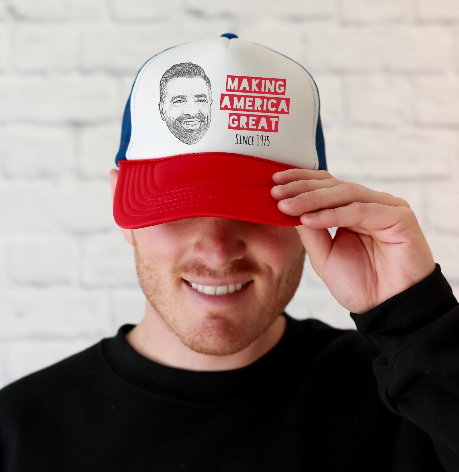 Custom Caricature Hat – Personalized Trucker Cap | Birthday Party Favor Gift