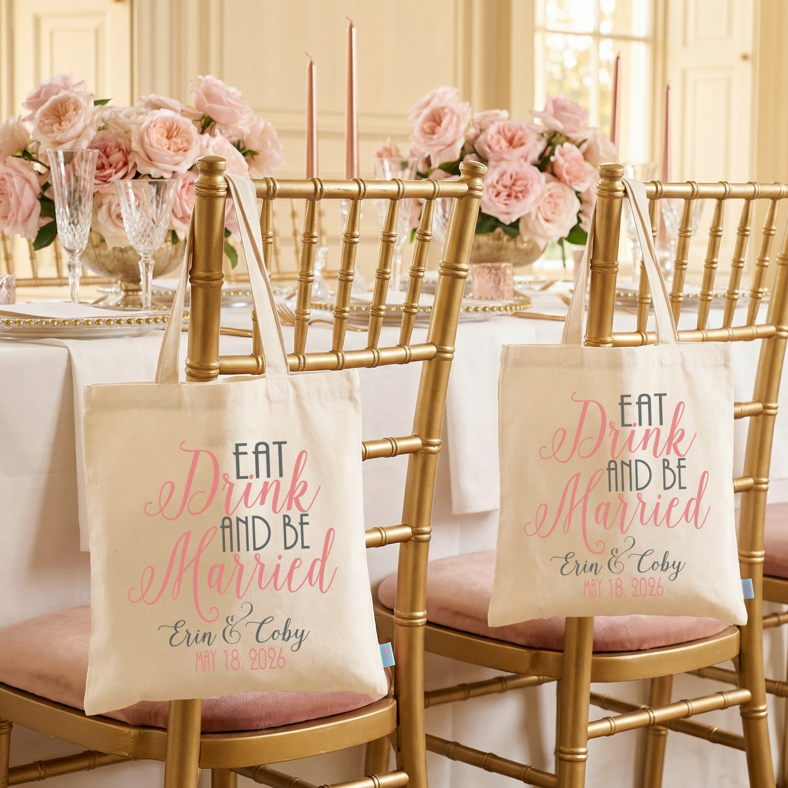 Wedding Tote Bag | Eat, Drink, and Be Married