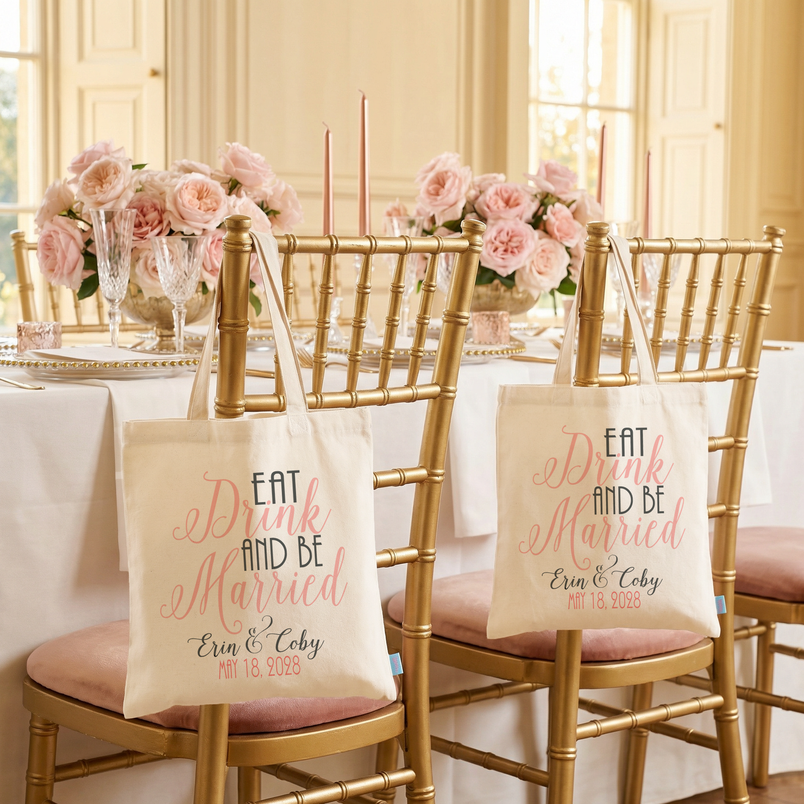 Wedding Tote Bag | Eat, Drink, and Be Married