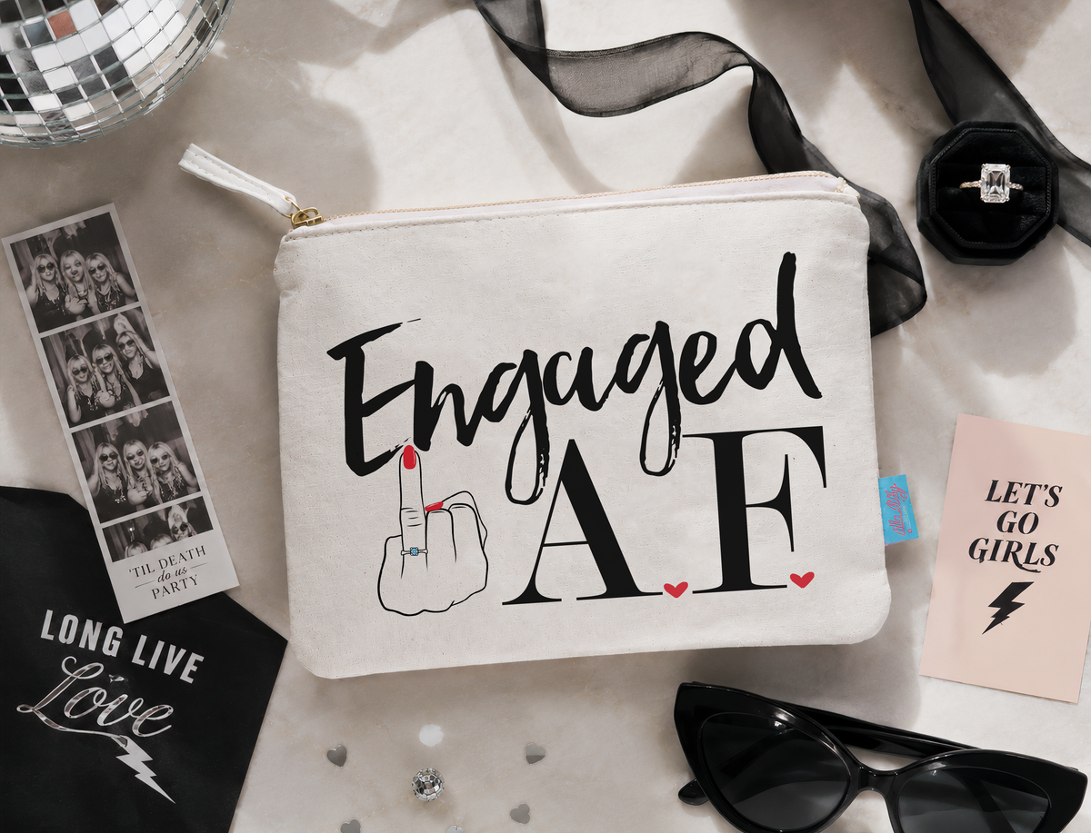 Personalized Canvas Makeup Bag for Bachelorette Parties by Ilu.Lily