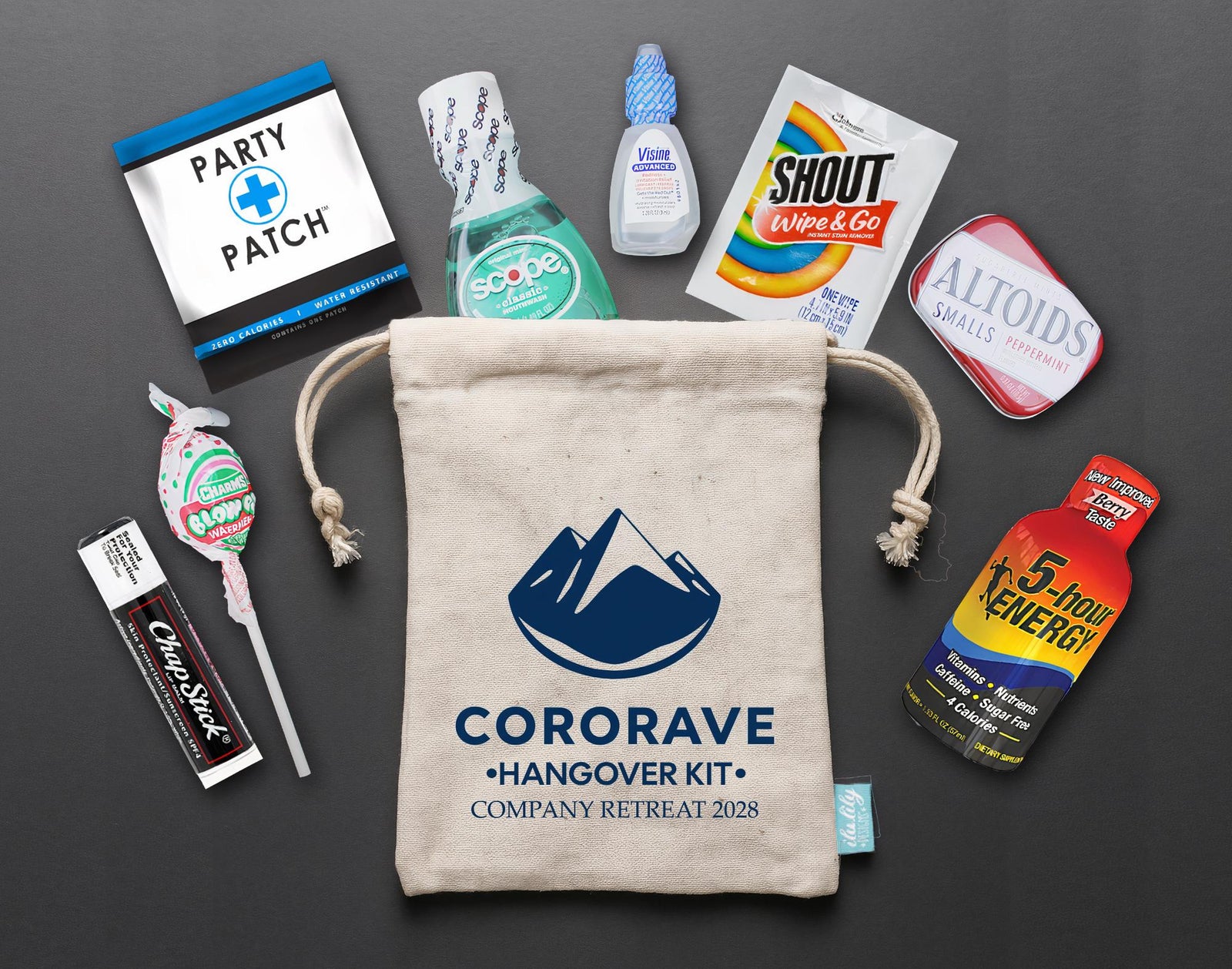 Custom Hangover Kit - Branded Party Swag | Recovery Survival Kit for Corporate Events
