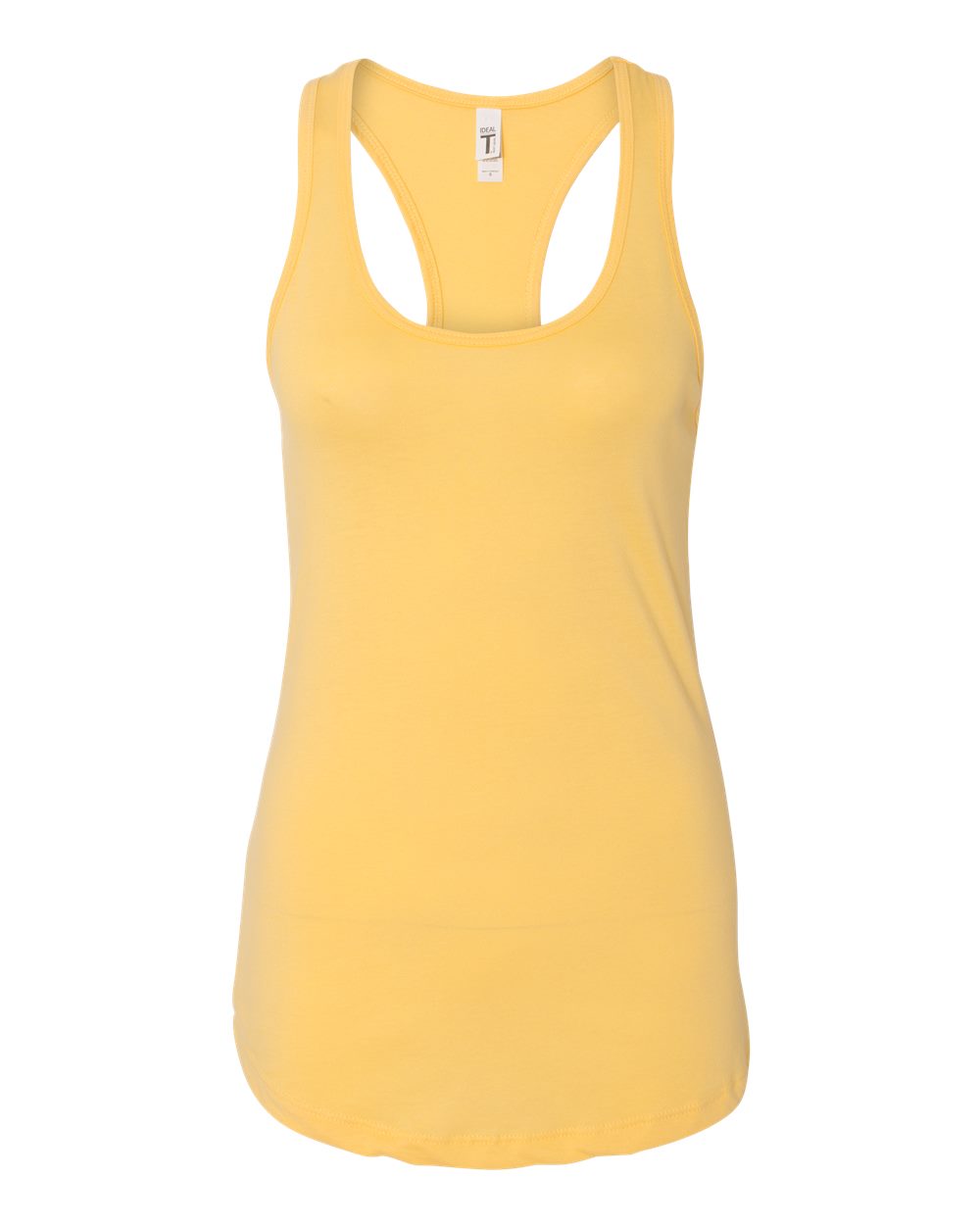 A yellow tank top with a simple, classic design.