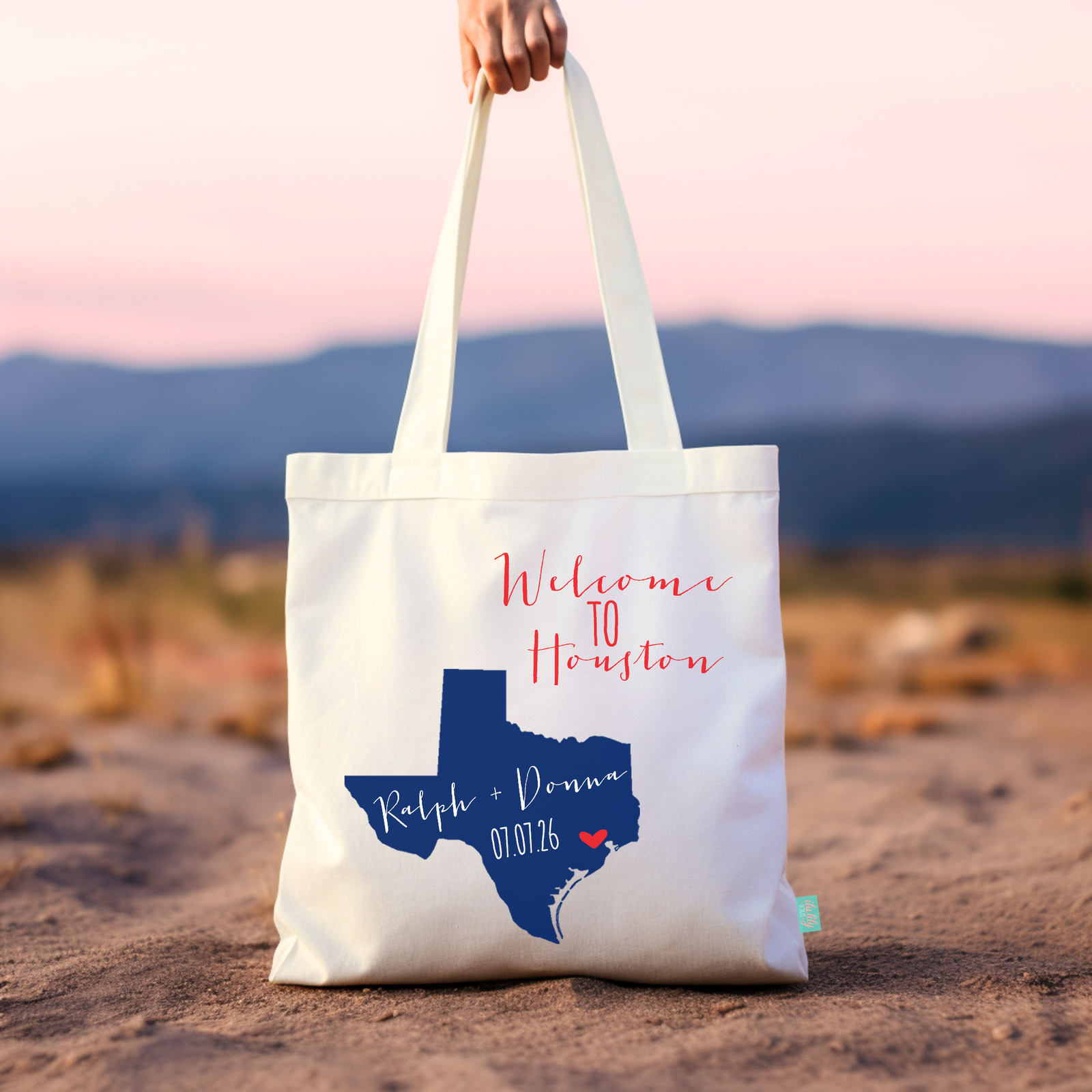 Wedding Welcome Tote Bag | Destination Wedding Favors | Fancy State Map