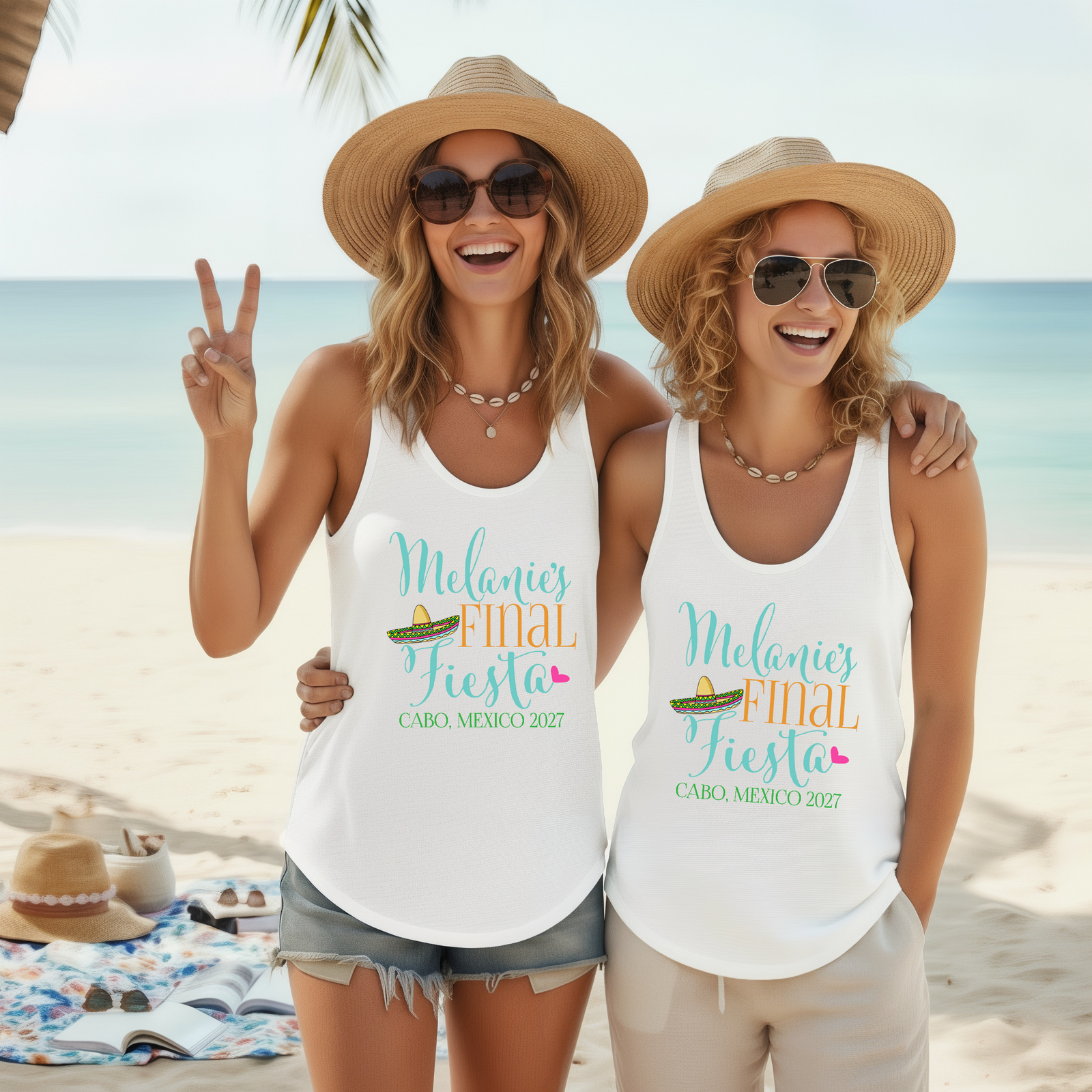 Bachelorette Party Tank – Racerback Tank Top | Final Fiesta Sombrero Tee