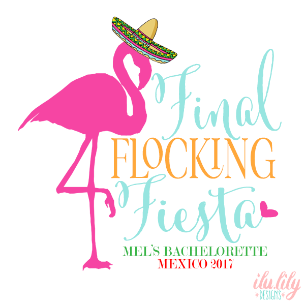 Mexico Fiesta Personalized Canvas Tote Bag for Bachelorette Parties by Ilu.Lily