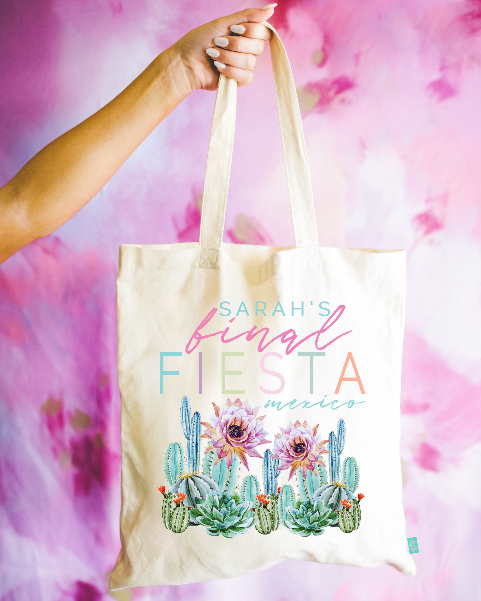 Bachelorette Party Tote Bag | Floral Cactus Final Fiesta