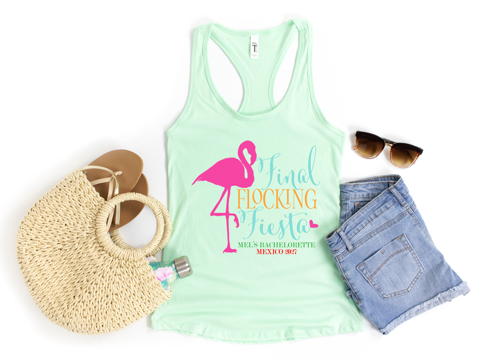 Bachelorette Party Racerback Tank Top | Destination Bachelorette Mexico | Final Flocking Fiesta